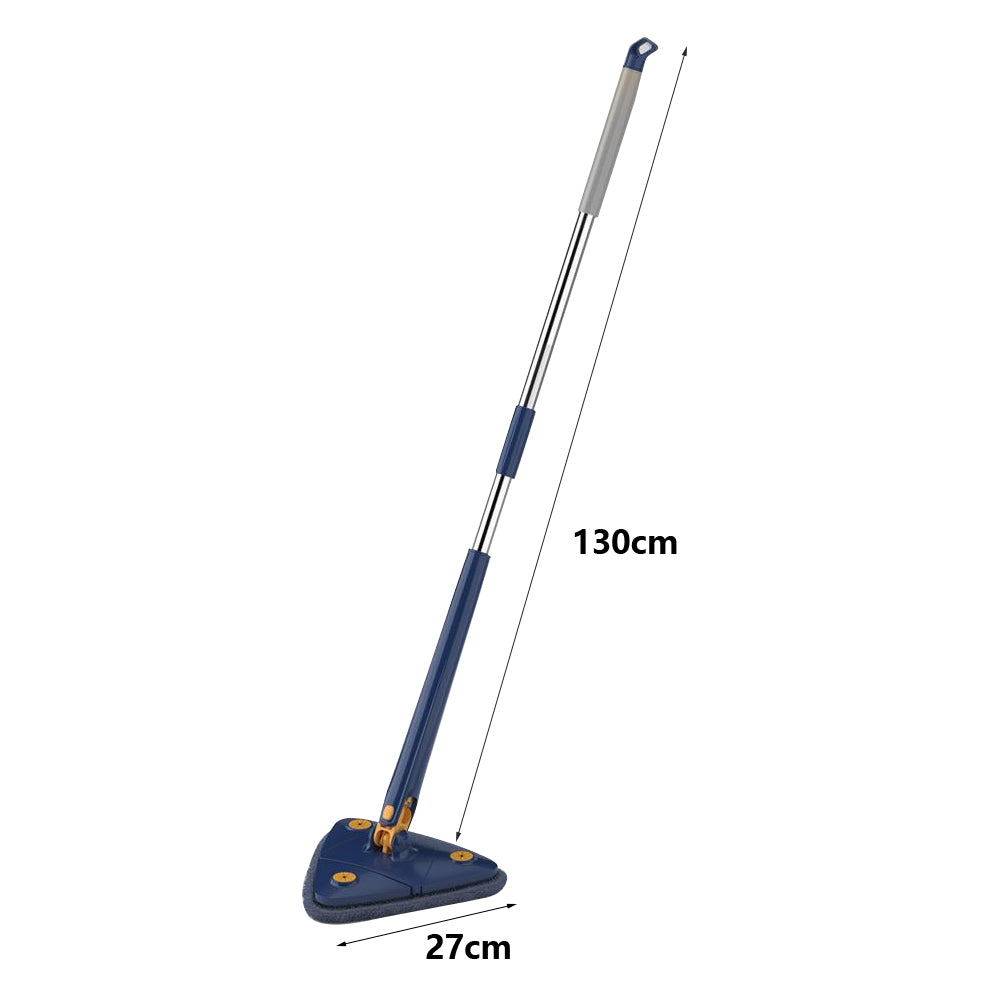 360 Degree Rotatable Cleaning Mop with 3 Cleaning Pads Triangle Automatic Wringing Squeezing Mop