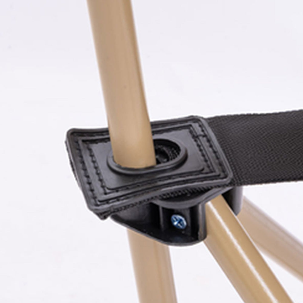 Camping Chair with Canopy Folding Outdoor Chair -Khaki