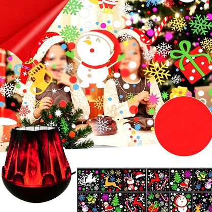 Dynamic Flame Projector Light Christmas USB Lamp - Christmas
