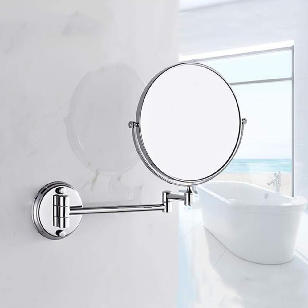 3X Magnifier Extendable Wall-Mounted Makeup Mirror Double-Sided Bathroom Mirror