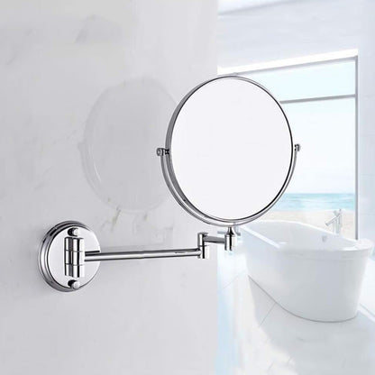 3X Magnifier Extendable Wall-Mounted Makeup Mirror Double-Sided Bathroom Mirror