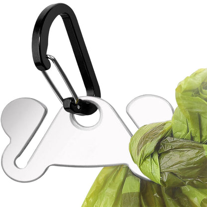 2PCS Metal Dog Poop Bag Holder Clips ââ‚?Hands-Free Leash Attachment