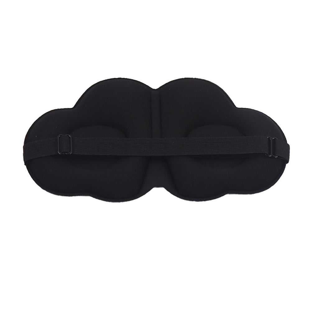2pcs 3D Silk Eye Mask for Sleeping Clouds Shape Soft Eye Sleeping Blindfold -Black and Blue