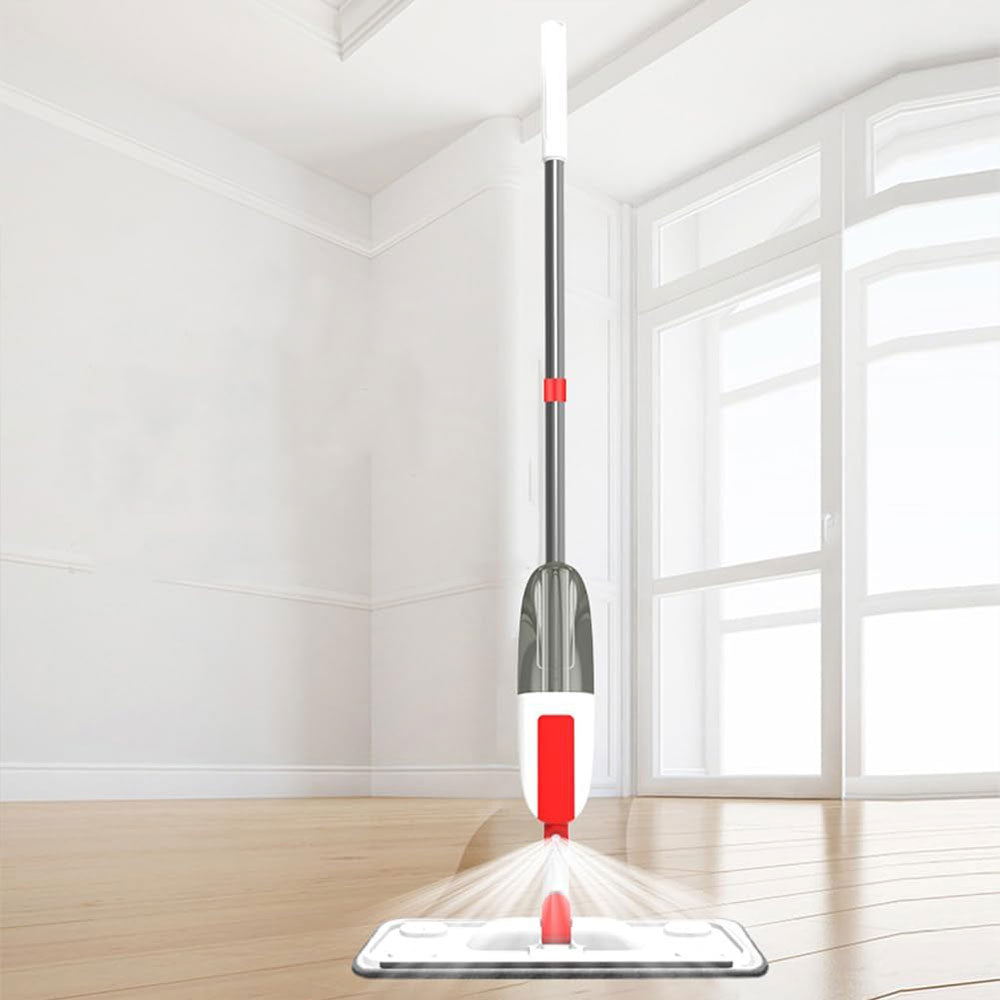 Microfiber Spray Mop Flat Dust Mop Dry Wet Mop for Wood Tile Ceramic Floor Cleaning Red