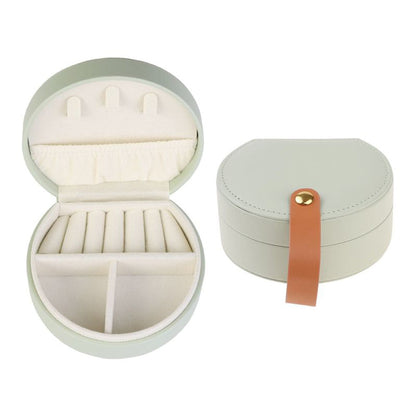 Travel Jewelry Case with Detachable Handle Accessory Organizer Green