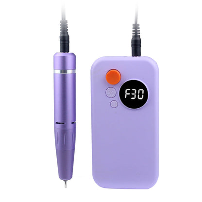 Electric Nail Drill Set Portable Wireless Nail File Machine Kit Manicure Pedicure Tool Purple