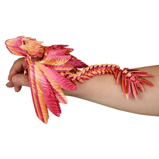 3D Printed Wyvern Dragon Flexible Articulated Dragon Toy Desktop Decor Style 1