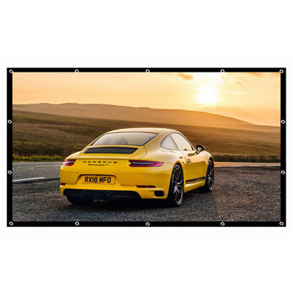 120 inch Projector Screen Cloth Foldable 16:9 HD Hanging Movie Screen for Home Outdoor