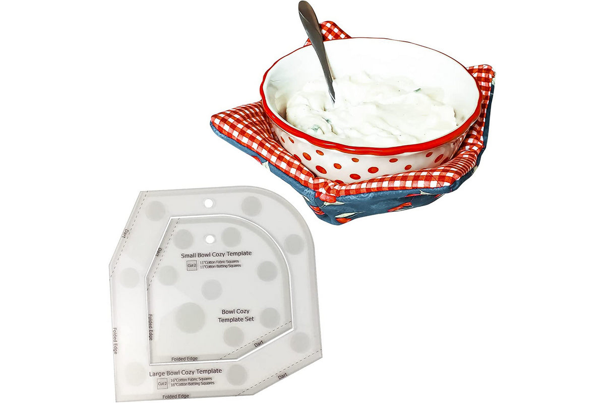 DIY Craft Clear Acrylic Bowl Cozy Template Cutting Ruler Bowl Cozy Pattern Template for Sewing DIY Art Craft