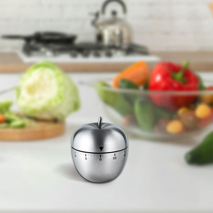 Stainless Steel Kitchen Timer Mechanical Apple Timer