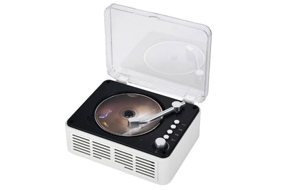 Retro CD Player Multifunctional Music Player with Bluetooth FM Radio for Home Use-White