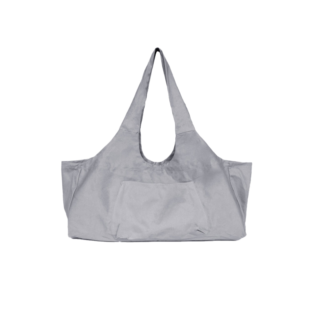 Large Yoga Mat Carrying Bag with Side Pocket Yoga Tote Bag Gym Bag Gray