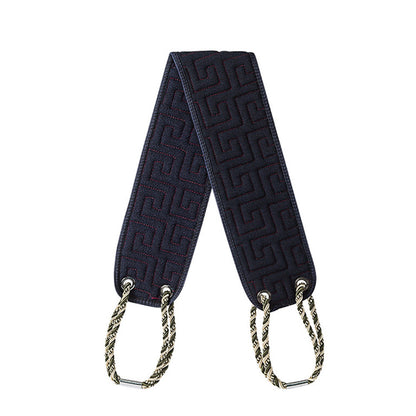 Exfoliating Back Scrubber with Handle Double-Sided Shower Body Scrub Towel Back Washer