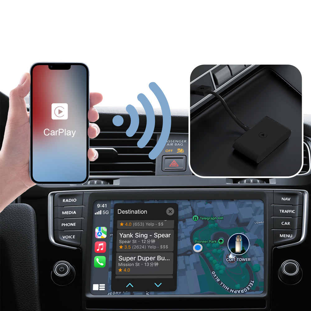 For Apple Carplay Adapter Bluetooth USB Wireless Receiver Auto Car Player Stereo