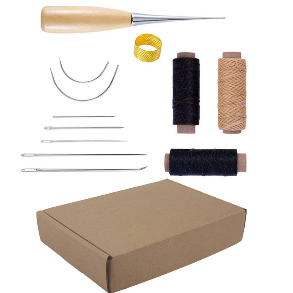 12 Pcs Sewing Needle Tool Kit Stitching for Leather Sail and Canvas