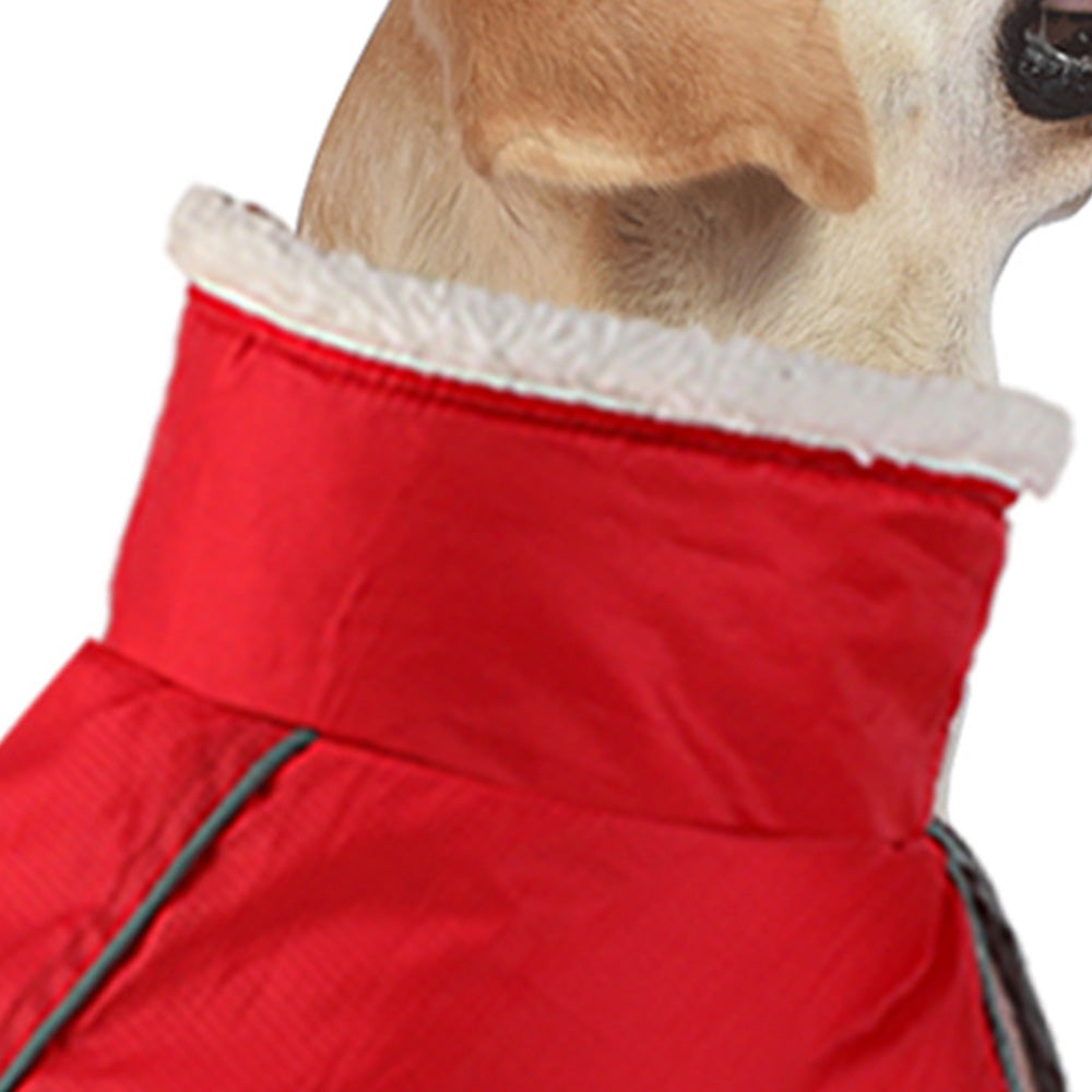 Winter Dog Coat Water Repellent Jacket for Small and Large Breeds Red