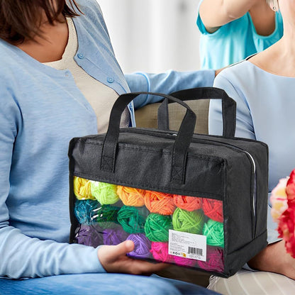 41 Piece Crochet Yarn Set with Hooks Sewing Needles Stitch Markers Storage Bag