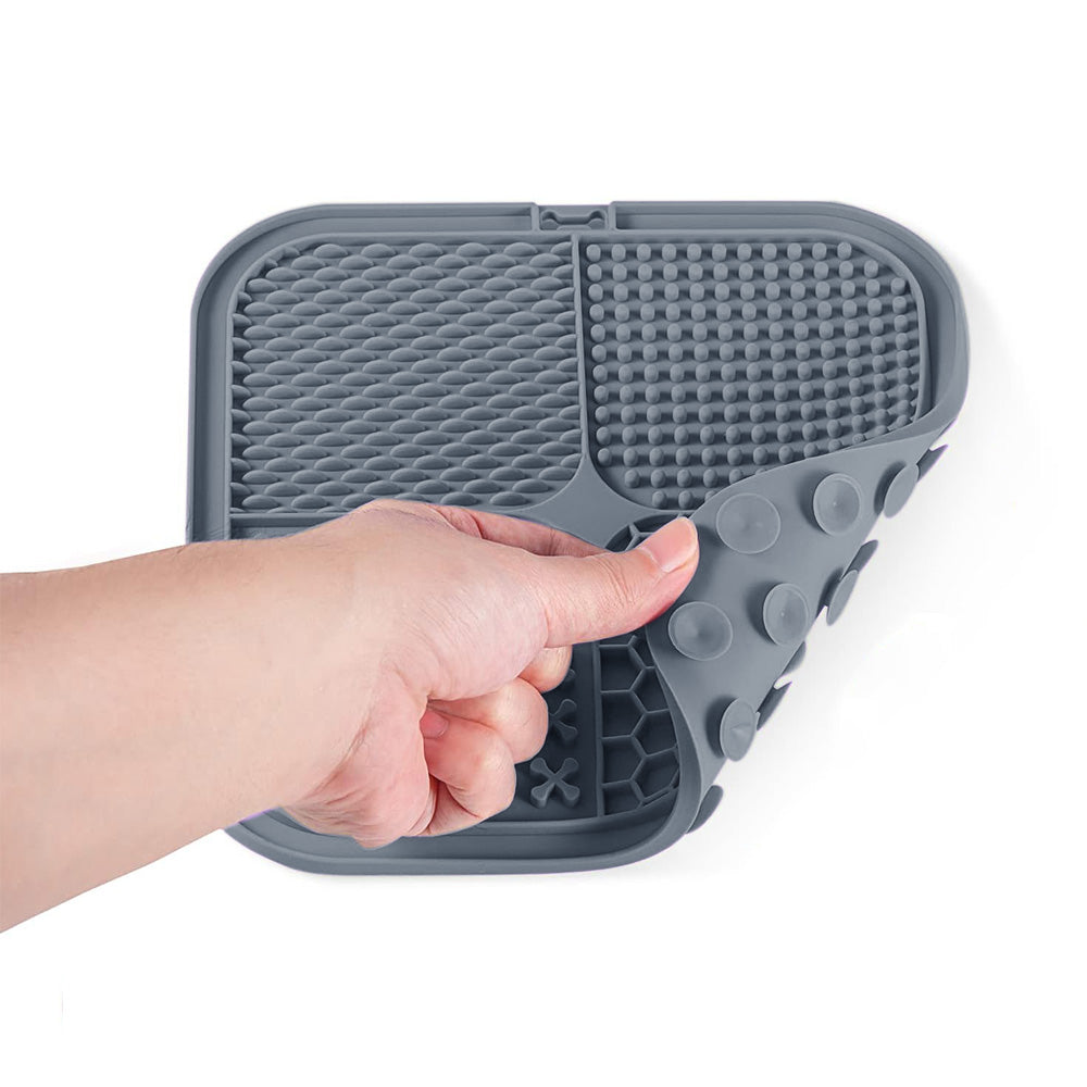 2 Pack Dog Lick Mat Slow Feeder Licking Mats with Strong Suction Cups for Pets