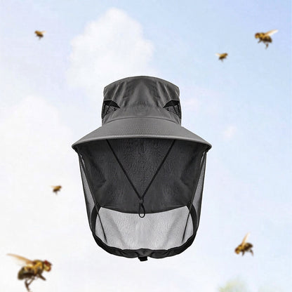 360 Protection Fishing Mosquito Hat Wide Brim Mesh Face Cover Hat