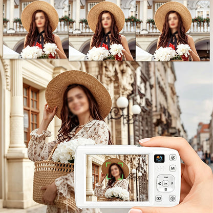 8K Dual Lens Digital Camera - Whitw