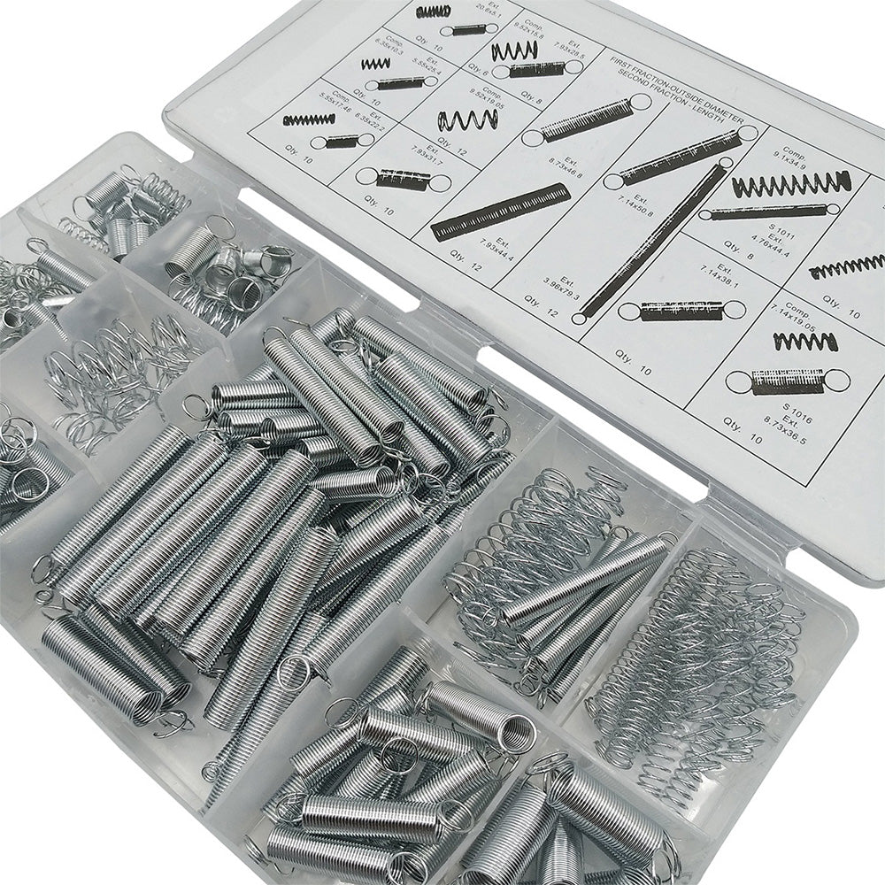 200 PCS Springs Assortment Kit Carbon Steel Spring Set