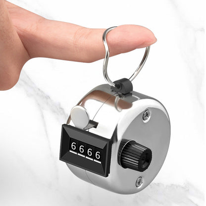 Clicker Counter, Metal Hand Tally Counter Clicker with 4 Digit Display, Pitch Counter for Golf Stroke/Lap/Row/Sports