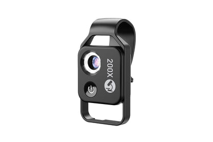 200X Phone Mini Pocket Microscope - Black