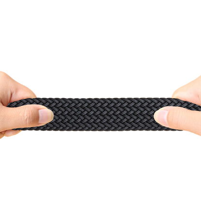 Elastic Braided Stretch Belt for Golf Pants Casual Shorts Jeans-Black