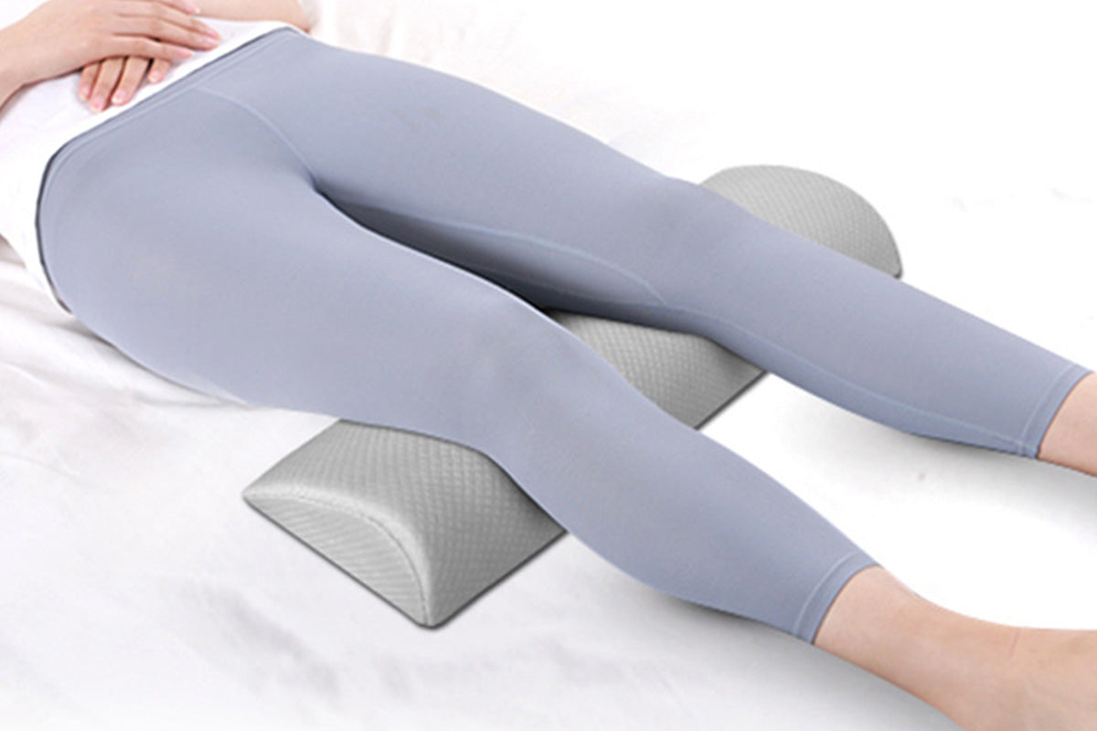 Knee Foot Pillow Half Moon Bolster Pillow - Grey