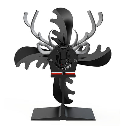 4-Blade Fireplace Stove Fan Wood Top Burner Self-Powered Ecofan