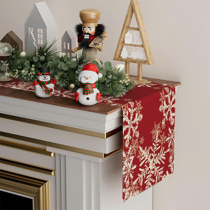 Linen Christmas Table Runner Long Farmhouse Holiday Table Decor for Kitchen Home Style 3