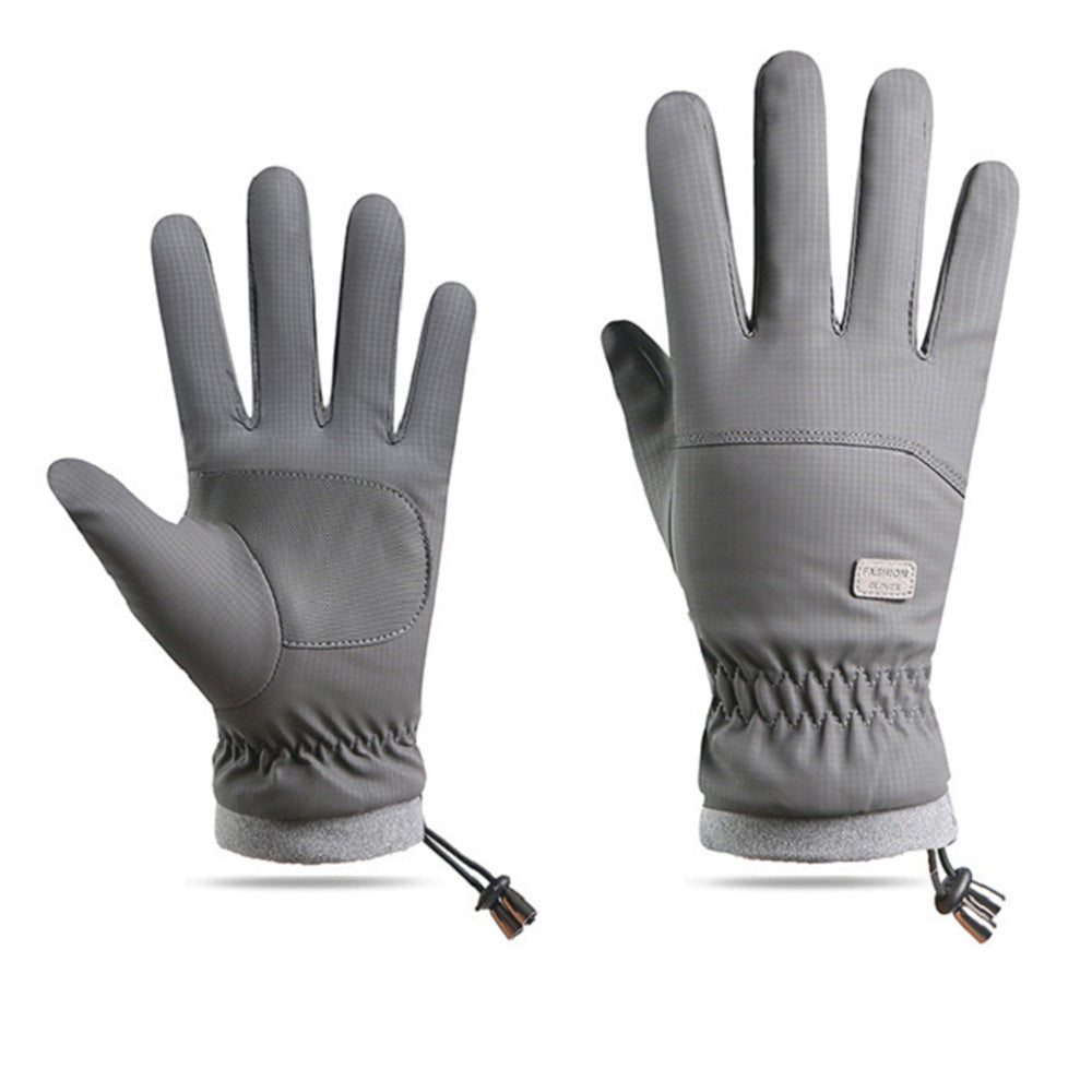 Pair of Winter Ski Gloves for Men Women Touch Screen Cycling Driving Gloves Gray