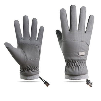 Pair of Winter Ski Gloves for Men Women Touch Screen Cycling Driving Gloves Gray