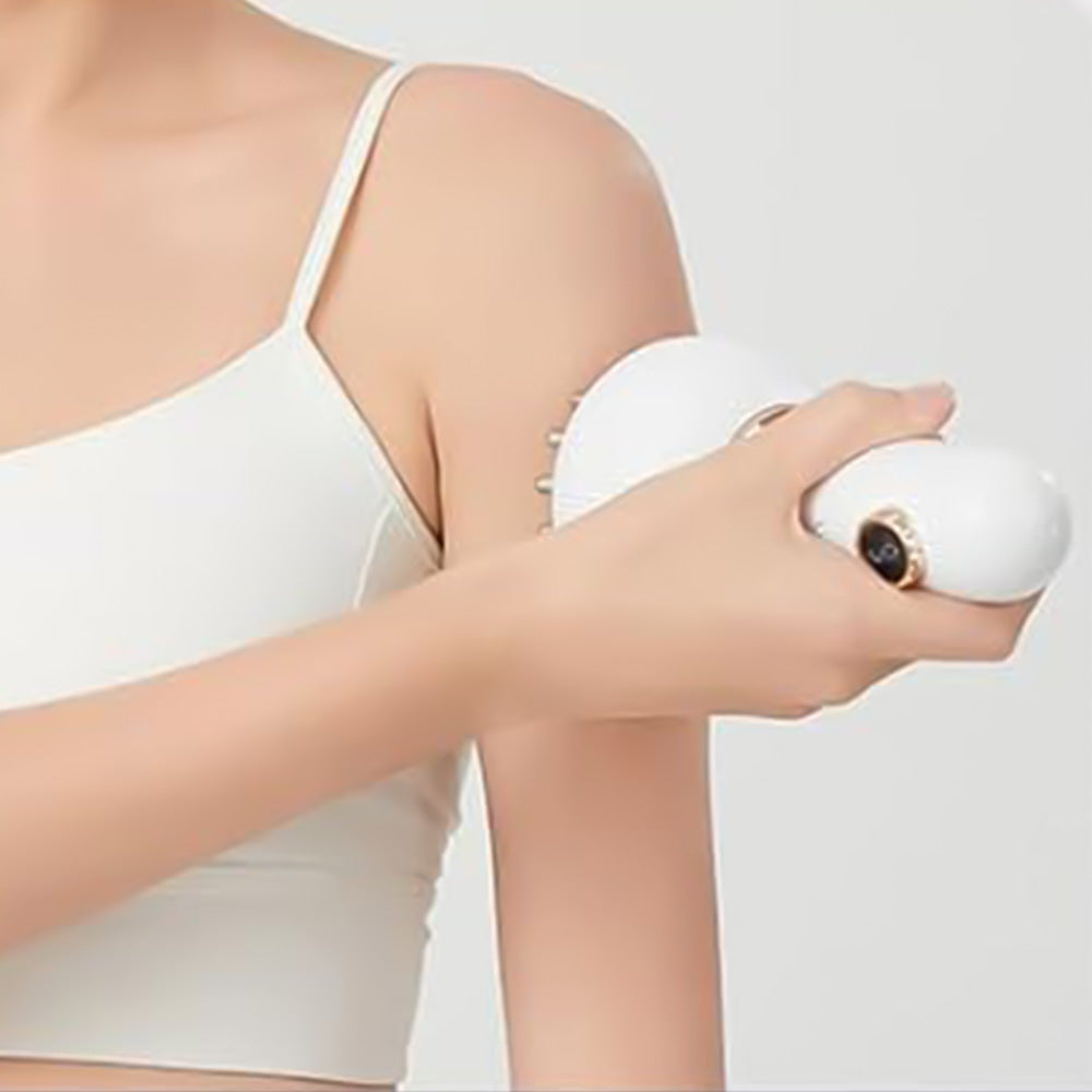 Electric Gua Sha Massager 9-Level Heat Cupping Massage Tool for Legs Arms Belly Body Beige