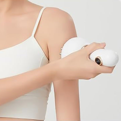 Electric Gua Sha Massager 9-Level Heat Cupping Massage Tool for Legs Arms Belly Body Beige