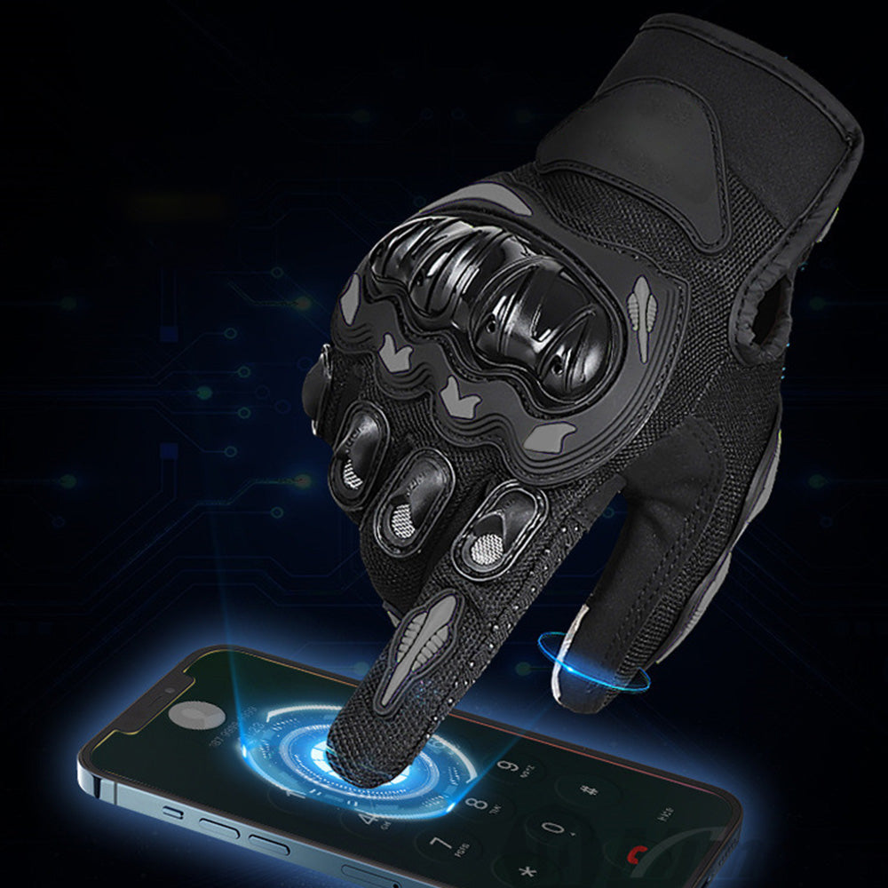 Pair of Touchscreen Riding Motorcycle Gloves Full Finger Non-slip Gloves