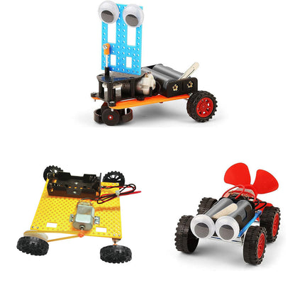 7Pcs Set STEM Toys for Kids Robot Building Science Experiments Toy Electric Motor Engineering Kit