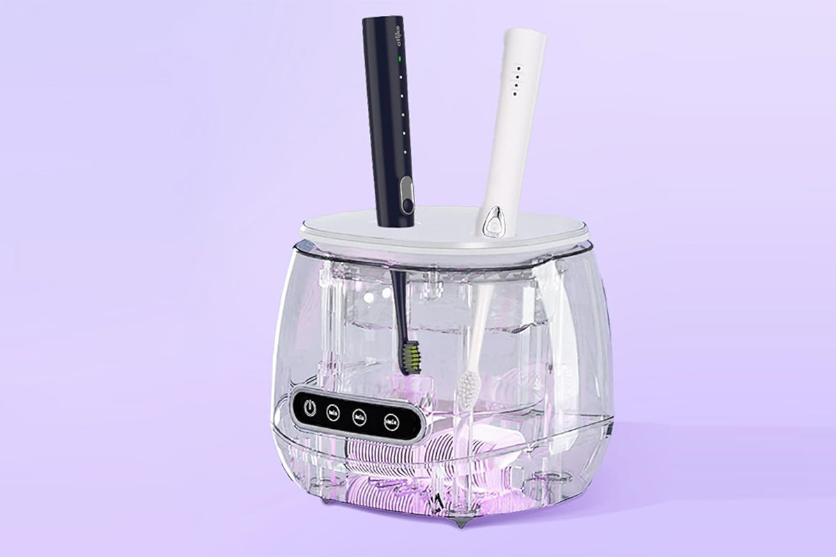 Ultrasonic Retainer Cleaner with UVC Cleaning - White