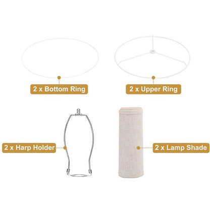 Lampshades Set of 2 Village Linen Small Lamp Shades for Table Lamps