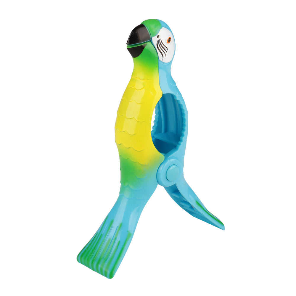 2Pcs Portable Beach Towel Clamp Laundry Quilt Retaining Clip Clothes Pegs Parrot Style