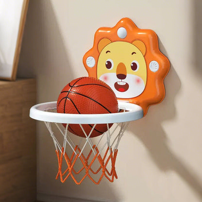 Adjustable Indoor Basketball Hoop for Kids ¨C Toddlers Mini Basketball Set Yellow