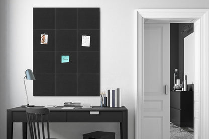 12 Piece Large Felt Bulletin Boards - Black