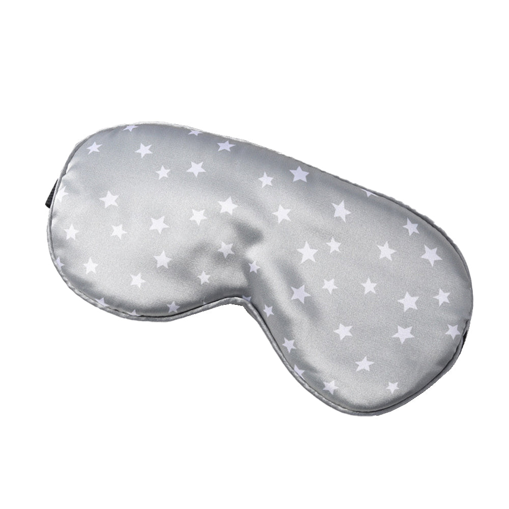 2pcs Silk Travel Sleeping Mask Pure Mulberry with Adjustable Strap Silk Eyepatch Mask -Grey and Black