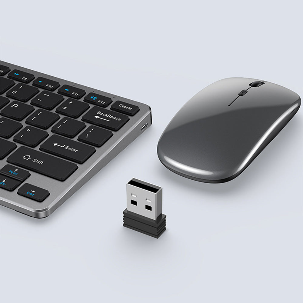 Compact Wireless Keyboard and Mouse Combo
