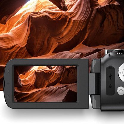 4K 64MP Video Camcorder with 28X Digital Zoom Vlogging Camera for YouTube Style 1