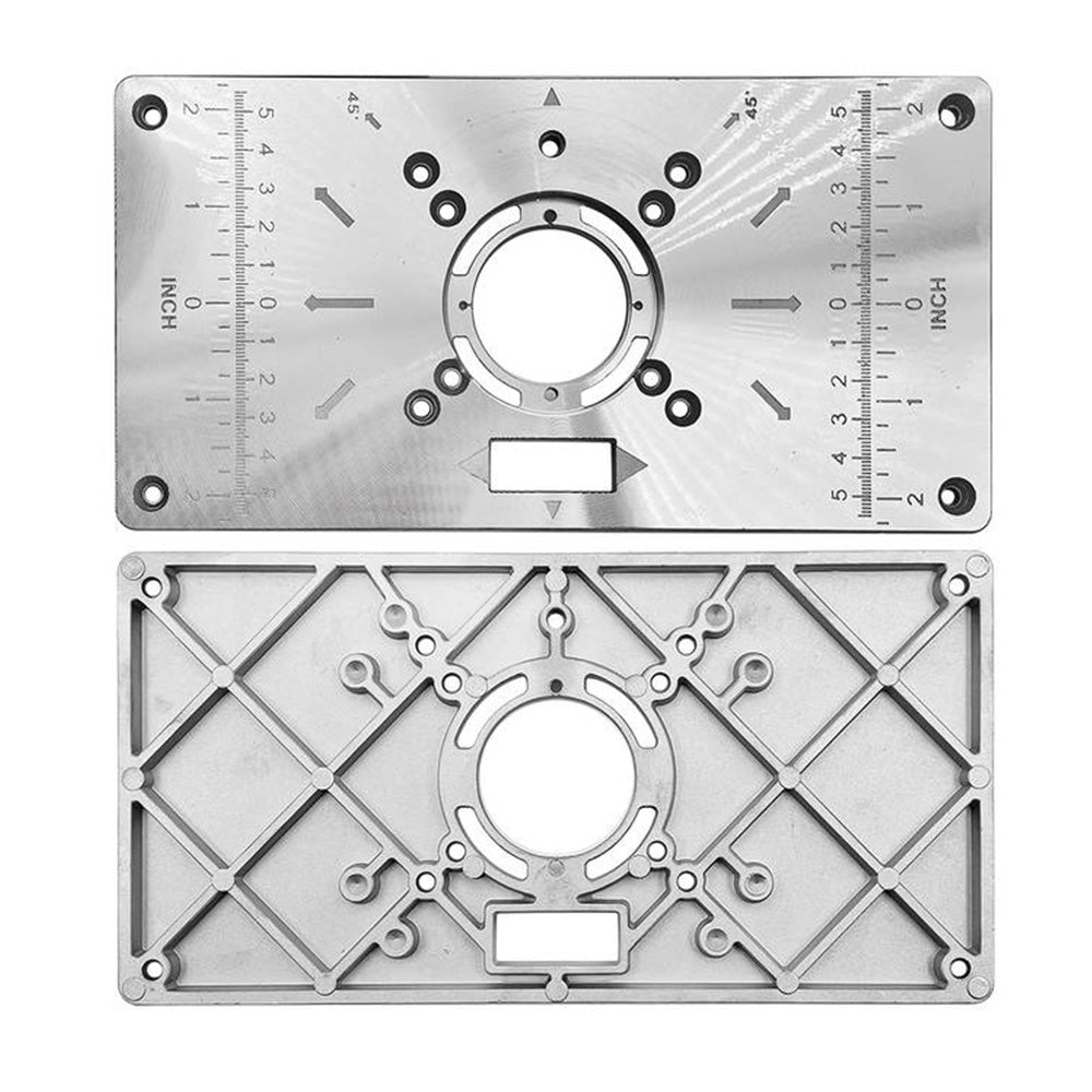 Router Table Insert Plate Set Compatible with Routers Aluminum Alloy Trimming Machine Woodworking Engraving Tool