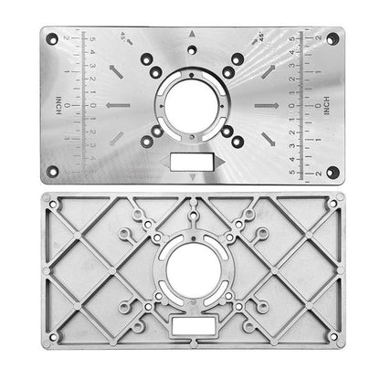 Router Table Insert Plate Set Compatible with Routers Aluminum Alloy Trimming Machine Woodworking Engraving Tool