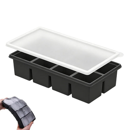 3 Pack Silicone Ice Cube Trays -Black