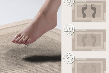 Bathroom Rugs Non Slip Thin Bath Mat Super Absorbent Shower Bath Mats for Bathtub