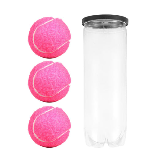 3Pcs Pink Practice Tennis Balls High Bounce Training Playing Tennis Balls for Beginners